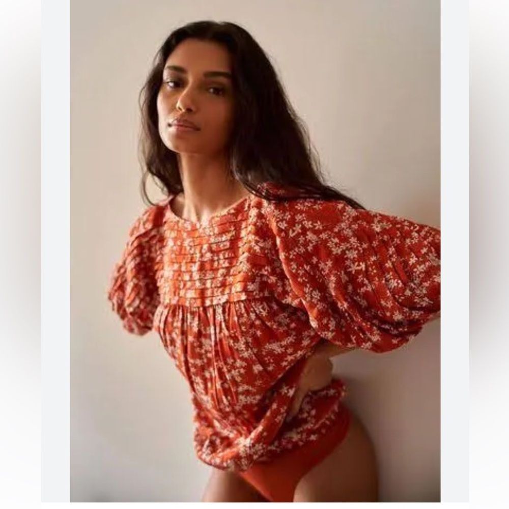 Free People Dessa Bodysuit Rust Combo